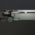 Green Revolver Weapon Featuring Black Grip And Metal Cylinder Design