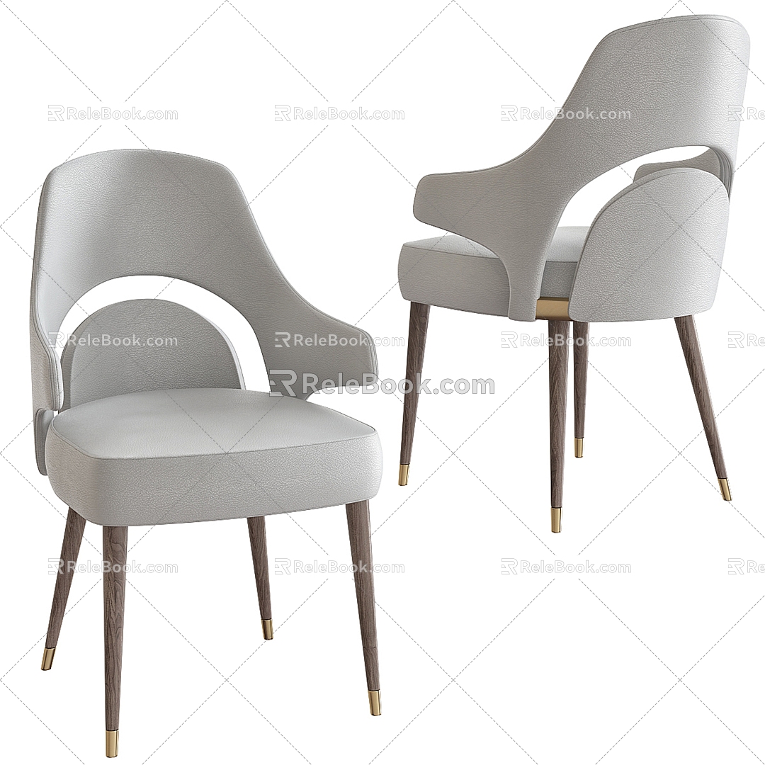 Turri European-style fabric single chair 3d model