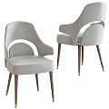 Turri European-style fabric single chair 3d model