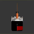 Vintage Cruise Ship Model Featuring Black Red Hull Two Smokestacks And Detailed Deck