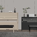 Modern Piano Combination 3d model