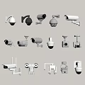 Public equipment security monitoring camera monitoring combination monitor outdoor monitoring camera 3d model