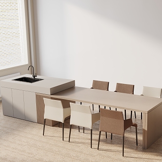 Modern table combination 3d model