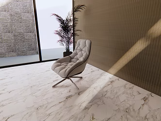 Modern living room office lounge chair 3d model