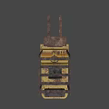 Rusty Yellow Industrial Forklift Utility Vehicle For Warehouse Lifting Tasks