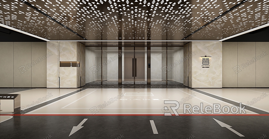 Underground Parking Lot Light Hall Garage Door Hall Hall model