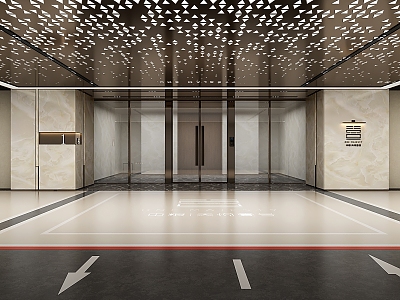 Underground Parking Lot Light Hall Garage Door Hall model