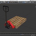 Forklift truck trailer truck cow pallet handling low face number low model simple model game sub-era film and television level super realistic high precision 3d model