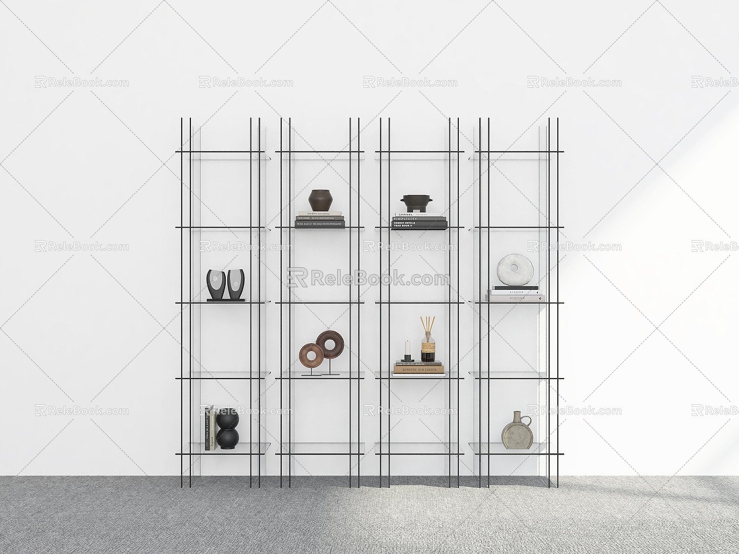 Bookshelf Storage Rack Decorative Rack Display Rack Bookshelf Shelf model