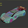 Toyota Sleek Race Car With Rear Spoiler And Silver Reflective Body Design