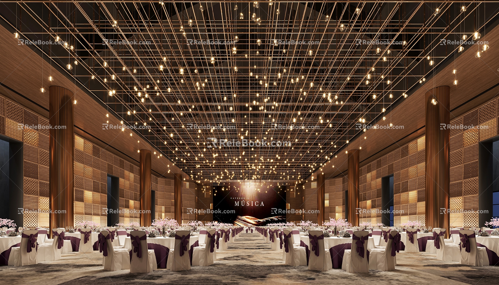 Banquet Hall Hotel Banquet Hall Banquet Center Wedding Center Banquet Hall Hotel Restaurant 3d model