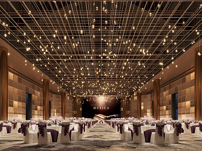 Banquet Hall Hotel Banquet Hall Banquet Center Wedding Center Banquet Hall Hotel Restaurant 3d model