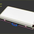 Silver Metal Briefcase With Black Handle And Sleek Reflective Surface On Black Background