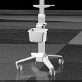 Medical Patient Monitor With Digital Display Screen And Wheeled Stand
