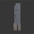Metal Computer Equipment Cabinets With Graffiti Ventilation Holes And Handles On Stone Base And Stands