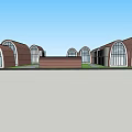 Modern Factory Building Characteristic Factory Building 3d model