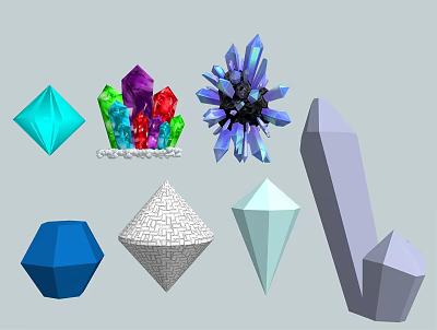 Modern Crystal Jewelry Jewelry Diamond 3d model Modern Crystal Jewelry Jewelry Diamond 3d model