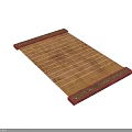 Ancient Manuscript with Yellow Paper Grid Lines and Red Gold Decorative Border
