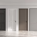 Modern Hinged Doors In Various Colors With Simple Design For Home Interior
