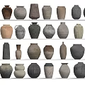 Quiet Pottery Pottery Pot Sort Gardening Sort Pottery Pot Utensils Ornaments Landscape Sort Courtyard Sort Flower Pot 3d model