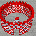 Popular Photo Spot With Red 65 Sculpture Surrounded By Red Wall And Display Frames