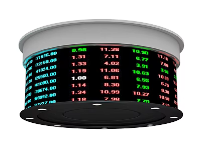 Modern display financial data racing screen 3d model Modern display financial data racing screen 3d model