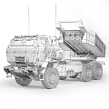 Military Green Multi Wheel Vehicle With Missile Launcher System And Armor