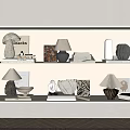 Modern Table Lamp Table Lamp Combination Book Ornaments Table Lamp Ornaments 3d model