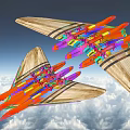 Two Colorful Fighter Jets With Unique Design Flying Above Clouds