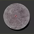 Purple Cylindrical Candle Lamp With Cracked Texture And Red Wick On Dark Background