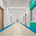 Modern Aisle Hospital Aisle 3d model