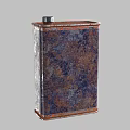 Hardware Tools Storage Container Rusty Metal Can With Blue Brown Rust Texture Square Shape