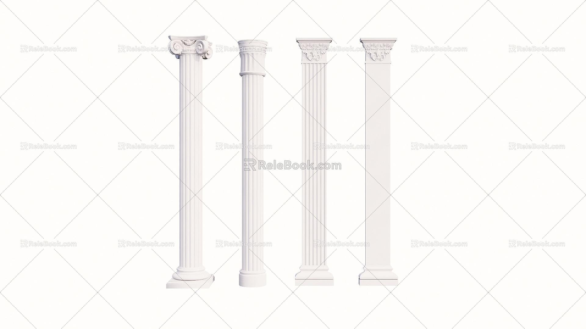 French Roman Column Component Column model