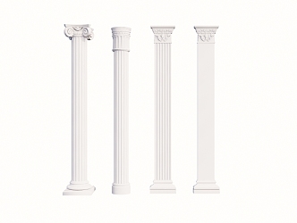 French Roman Column Component Column 3d model