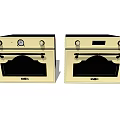 Two SMG Kitchen Ovens In Cream Color With Control Knobs And Digital