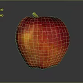 Fresh Red Apple With Glossy Surface And Juicy Appearance On Gray Background