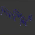 Open Metal Frame Structures In Various Shapes With Support Legs For Scene Construction