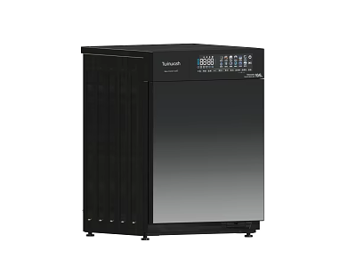 Modern Black Washing Machine With Sleek Design And Digital Control Panel 3d model
