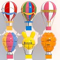 Colorful Hot Air Balloon Shaped Playground Equipment with Various Designs for Kids