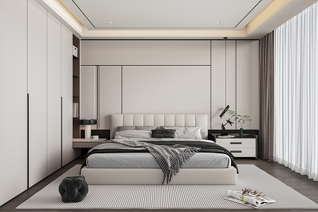 Modern Master Bedroom 3d model