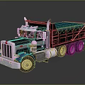 Blue and Black Dump Truck With Classic Front Design Tipper Bed And Blue Cover