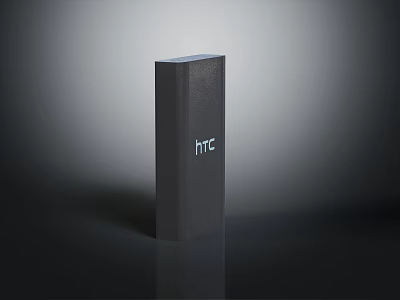 HTC Black Rectangular Compact Electronic Device With Sleek Modern Design 3d model