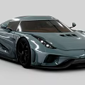 Blue Luxury Supercar With Sleek Aerodynamic Body Black Wheels And Modern Headlights