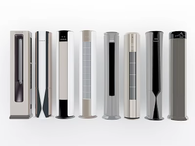 Modern Tower Air Conditioner Fans with Various Styles and Colors for Home Use 3d model