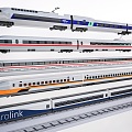 train high-speed rail train maglev train subway 3d model