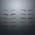 Eyebrows with one word eyebrow sword eyebrow natural beauty Xuan Yue eyebrow straight eyebrow daily necessities 3d model