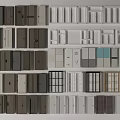 Modern Switch Panels Featuring Various Designs And Different Colors For Home Interior 3d model