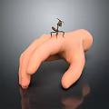 Detailed Ant Crawling On Human Hand With Realistic Skin And Leg Texture