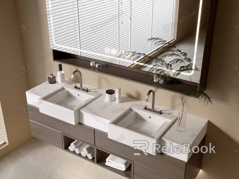 Modern Bathroom Cabinet Bathroom Basin Bathroom Ornaments model