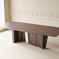 Solid Wood Dining Table Tea Table Desk 3d model